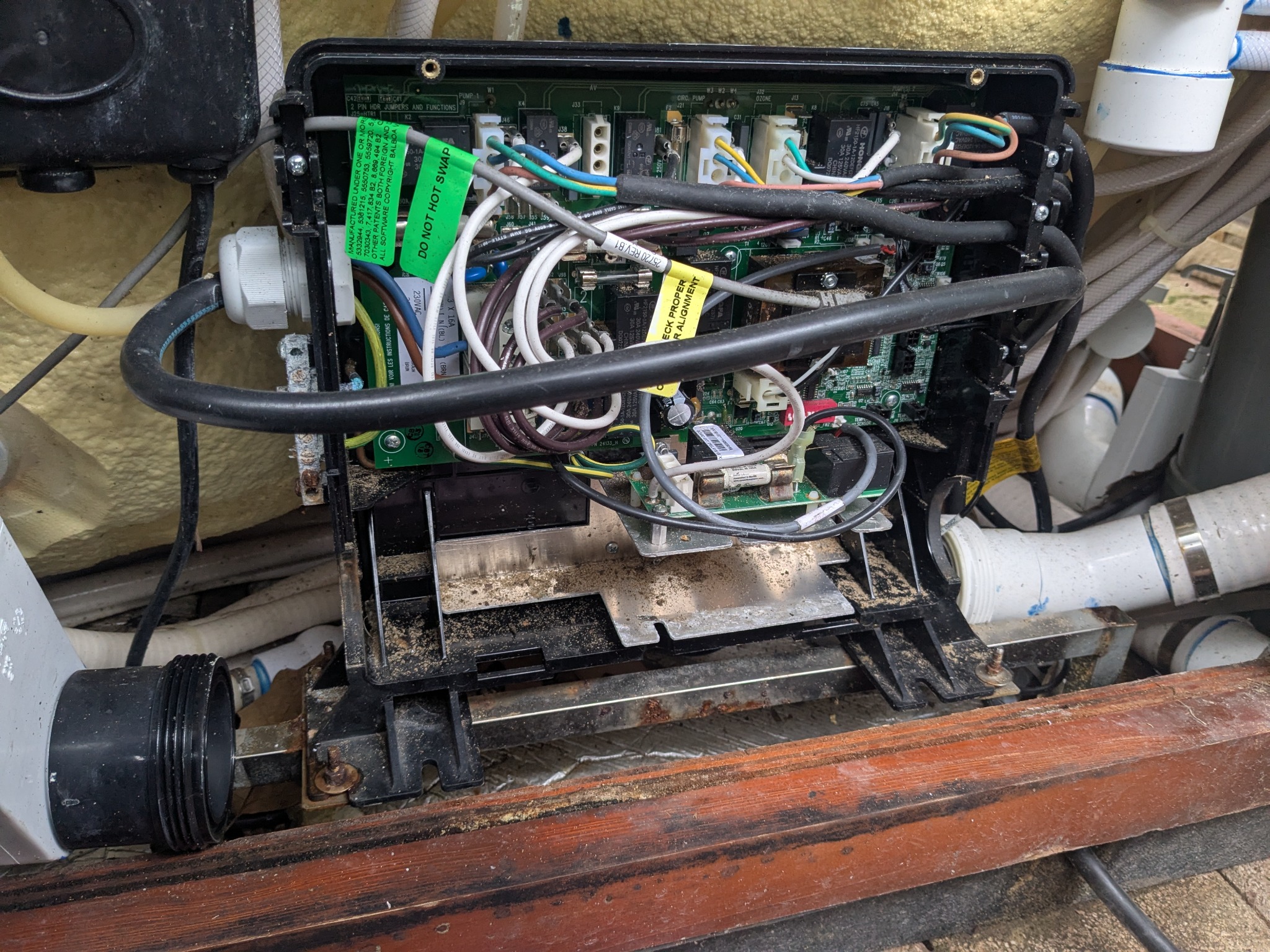 Installation extérieure de spa